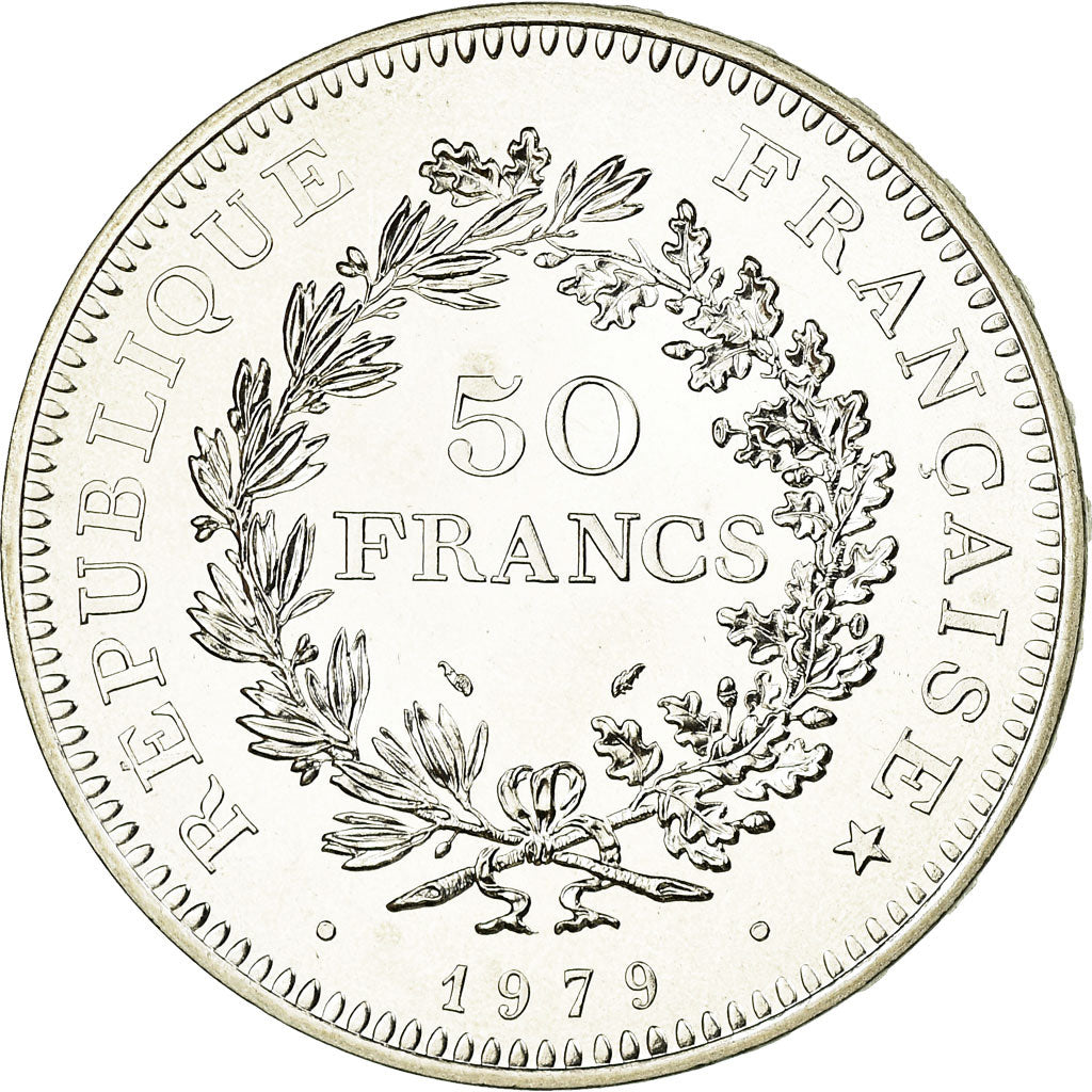 Coin, France, Hercule, 50 Francs, 1979, Paris, MS(65-70), Silver, KM:941.1