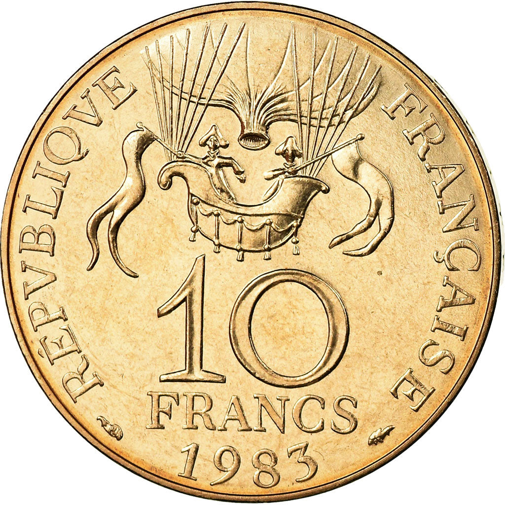 Coin, France, La conquête, 10 Francs, 1983, Paris, MS(65-70), Nickel-Bronze
