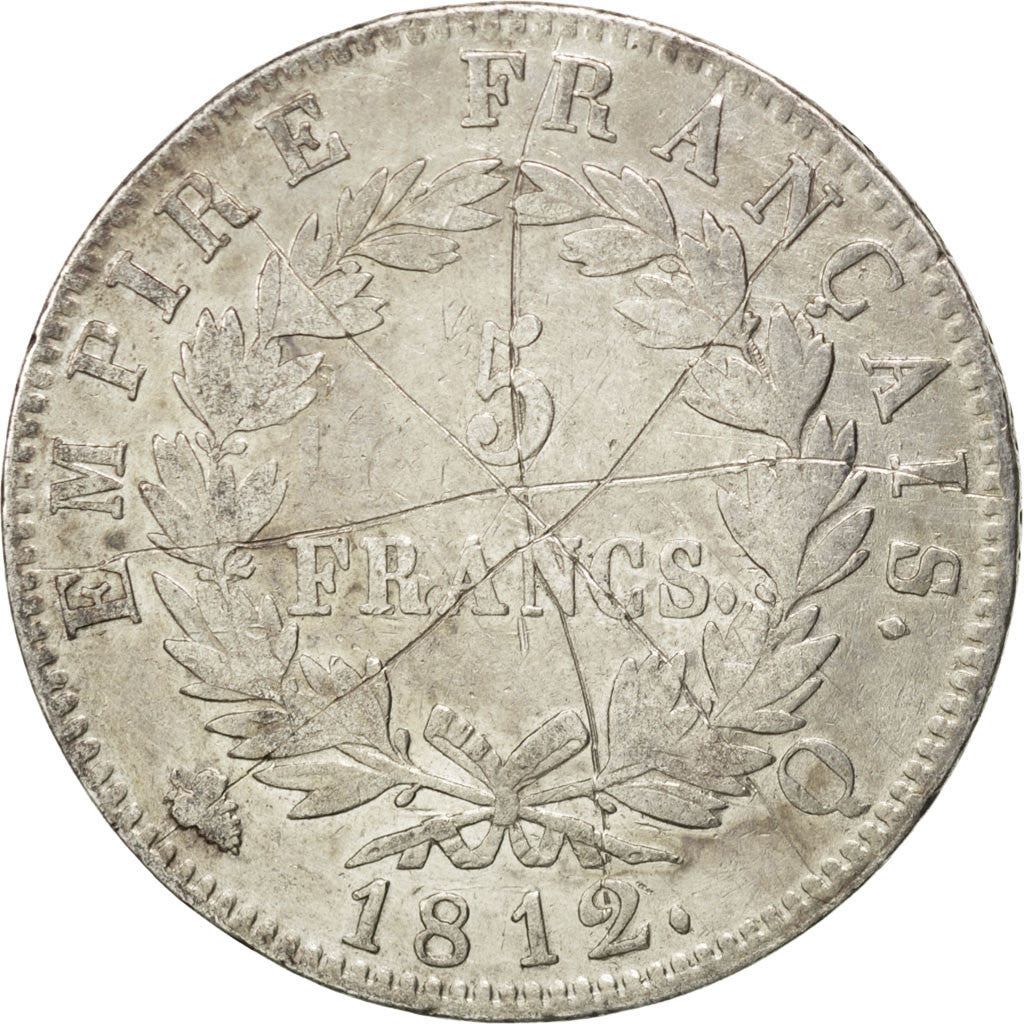 Premier Empire, 5 Francs Napoléon Ier Empereur, 1812 Q, KM 694.12