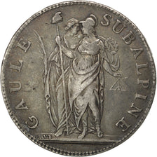 ITALIAN STATES, 5 Francs, 1801, KM #4, EF(40-45), Silver, 24.79