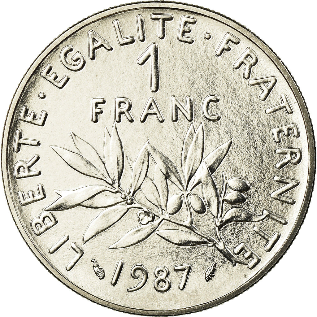 Münze, Frankreich, Semeuse, Franc, 1987, Paris, STGL, Nickel, KM:925.1
