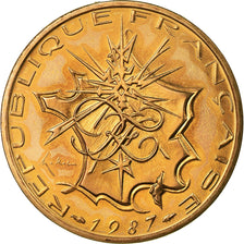 Coin, France, Mathieu, 10 Francs, 1987, Paris, MS(65-70), Nickel-brass, KM:940