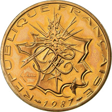 Münze, Frankreich, Mathieu, 10 Francs, 1987, Paris, STGL, Nickel-brass, KM:940