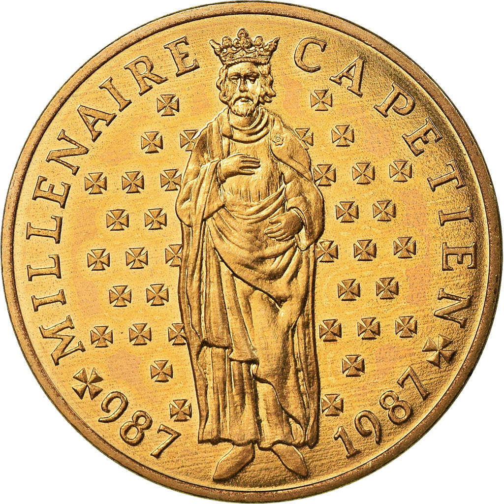 Coin, France, Hugues Capet, 10 Francs, 1987, Paris, MS(65-70), Silver, KM:961