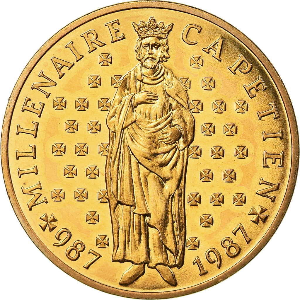 Münze, Frankreich, Hugues Capet, 10 Francs, 1987, Paris, STGL, Silber, KM:961