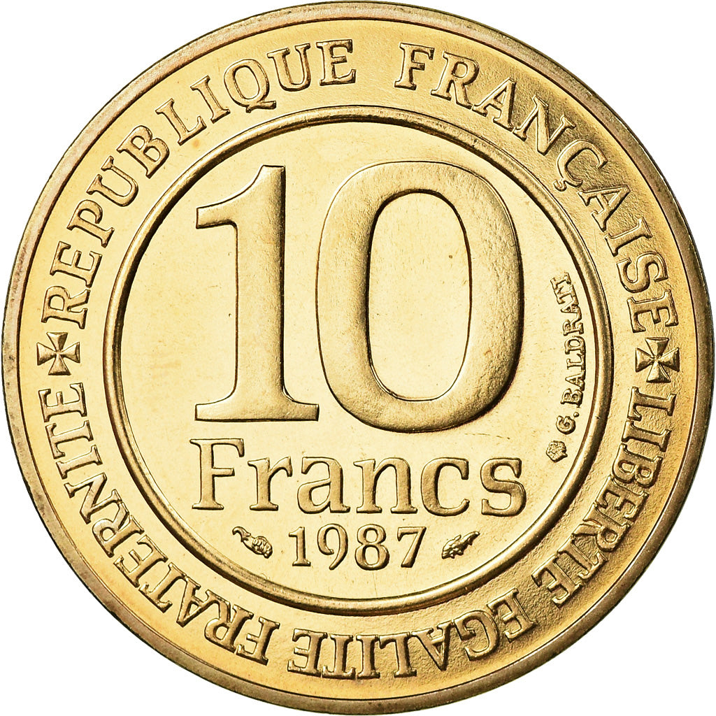 Münze, Frankreich, Hugues Capet, 10 Francs, 1987, Paris, STGL, Silber, KM:961