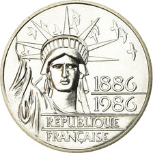 Coin, France, Statue de la Liberté, 100 Francs, 1986, MS(65-70), Silver
