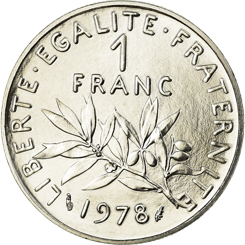 Moeda, França, Semeuse, Franc, 1978, Paris, MS(65-70), Níquel, KM:925.1