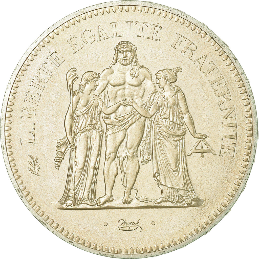 Coin, France, Hercule, 50 Francs, 1976, Paris, MS(65-70), Silver, KM:941.1