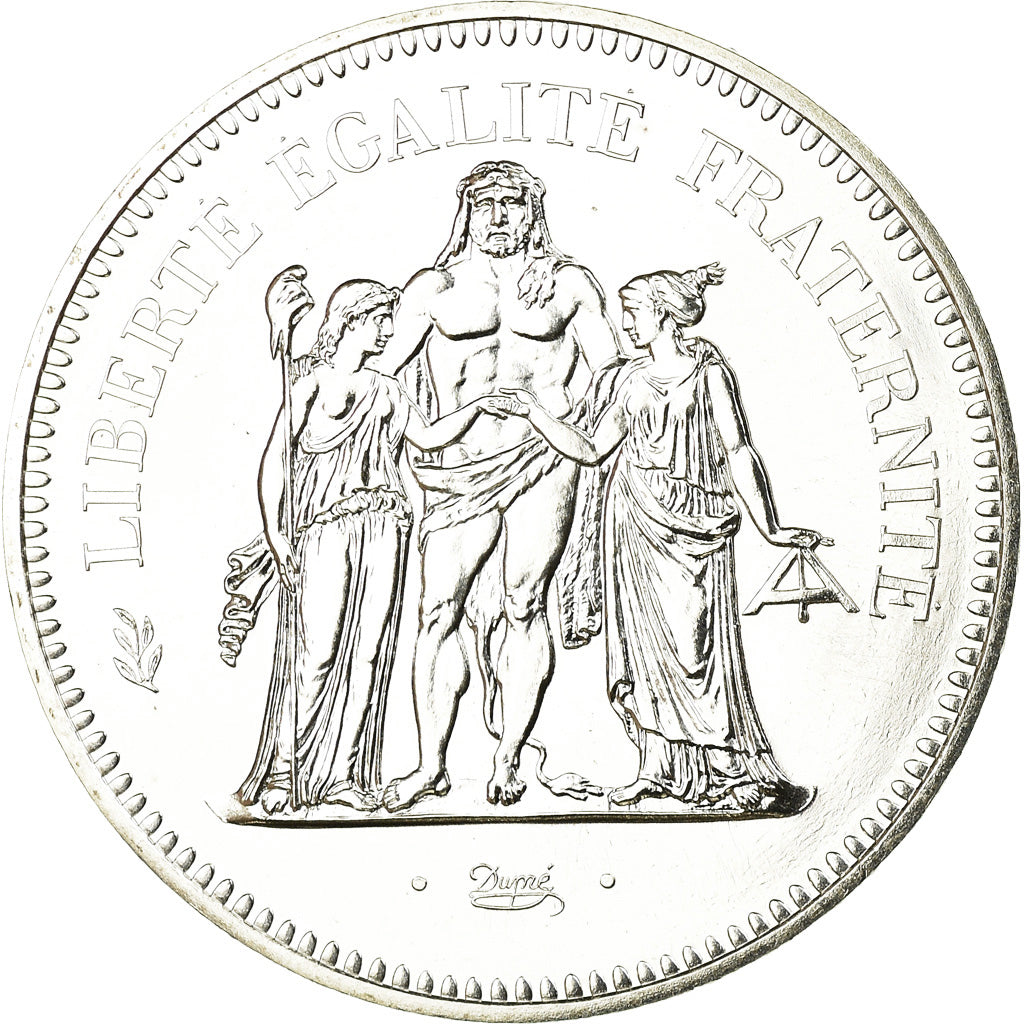 Coin, France, Hercule, 50 Francs, 1977, Paris, MS(65-70), Silver, KM:941.1