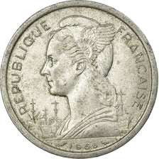 Coin, Réunion, 2 Francs, 1968, EF(40-45), Aluminum, KM:8