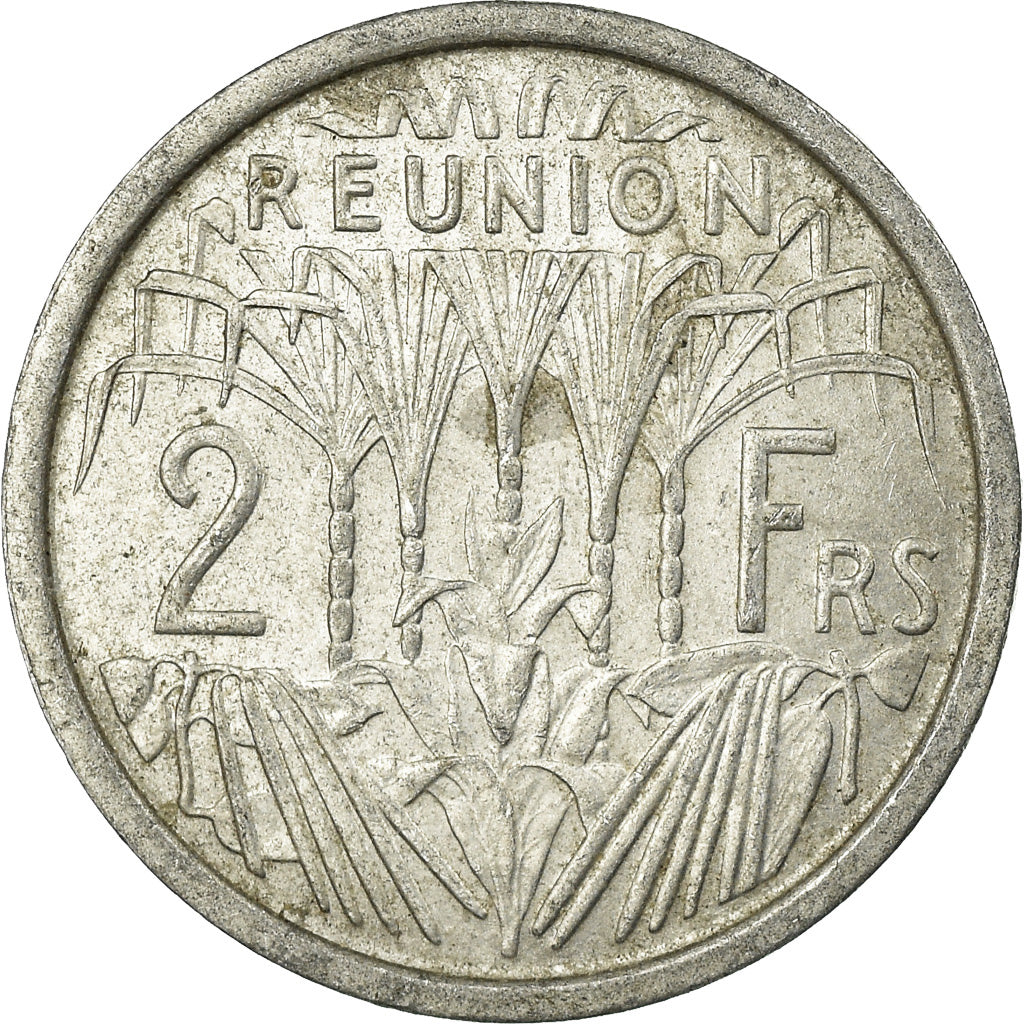 Coin, Réunion, 2 Francs, 1968, EF(40-45), Aluminum, KM:8