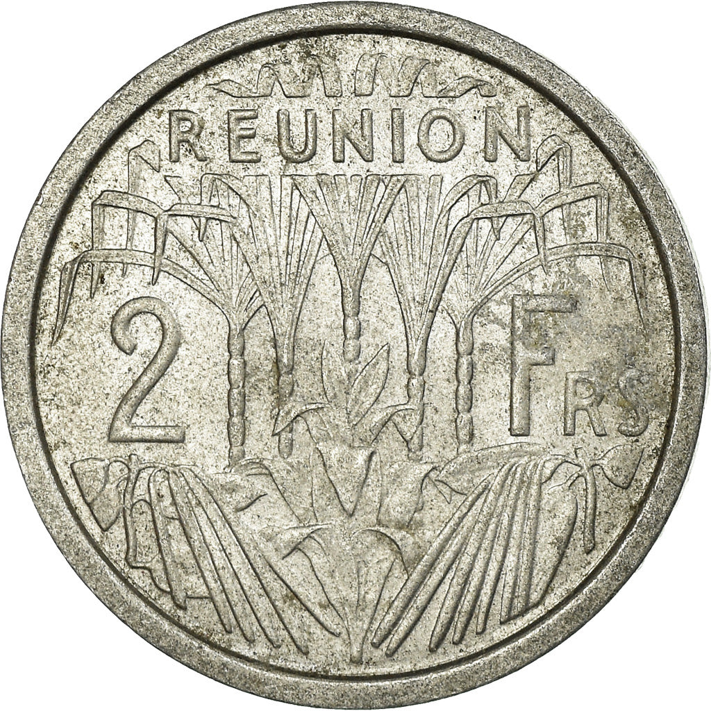 Coin, Réunion, 2 Francs, 1971, EF(40-45), Aluminum, KM:8