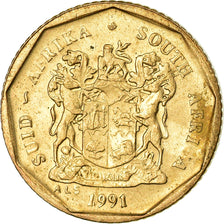 Münze, Südafrika, 10 Cents, 1991, VZ, Bronze Plated Steel, KM:135