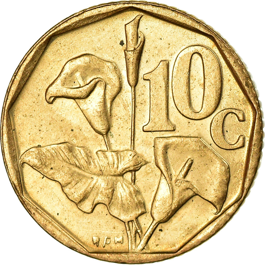 Münze, Südafrika, 10 Cents, 1991, VZ, Bronze Plated Steel, KM:135