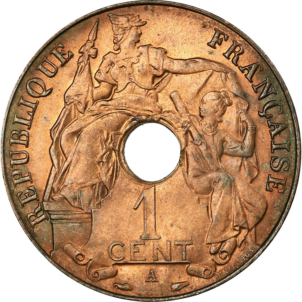 Coin, FRENCH INDO-CHINA, Cent, 1938, Paris, AU(55-58), Bronze, KM:12.1