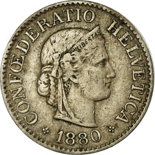 Coin, Switzerland, 10 Rappen, 1880, Bern, EF(40-45), Copper-nickel, KM:27