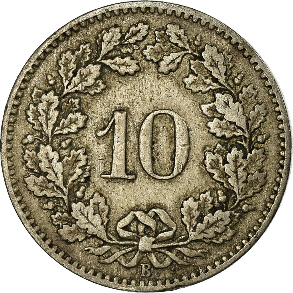Coin, Switzerland, 10 Rappen, 1880, Bern, EF(40-45), Copper-nickel, KM:27