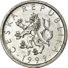 Coin, Czech Republic, 10 Haleru, 1999, AU(55-58), Aluminum, KM:6