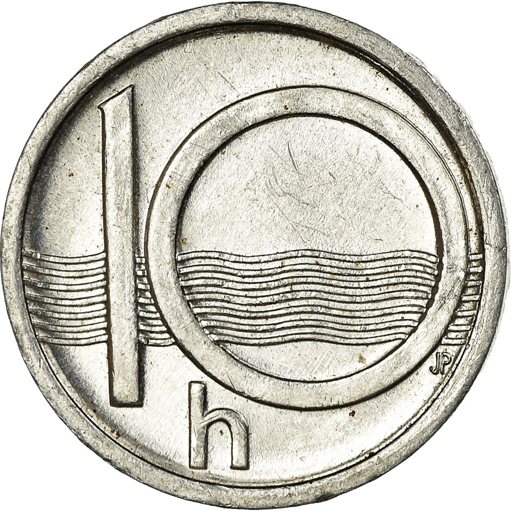 Coin, Czech Republic, 10 Haleru, 1999, AU(55-58), Aluminum, KM:6