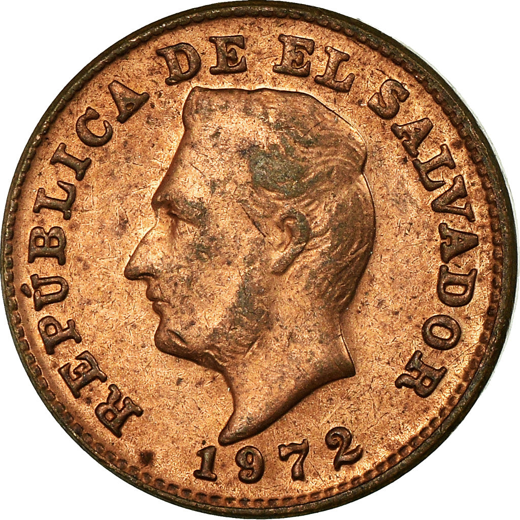 Coin, El Salvador, Centavo, 1972, EF(40-45), Bronze, KM:135.1