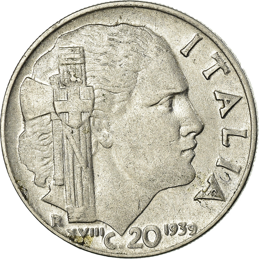 Coin, Italy, Vittorio Emanuele III, 20 Centesimi, 1939, Rome, EF(40-45)