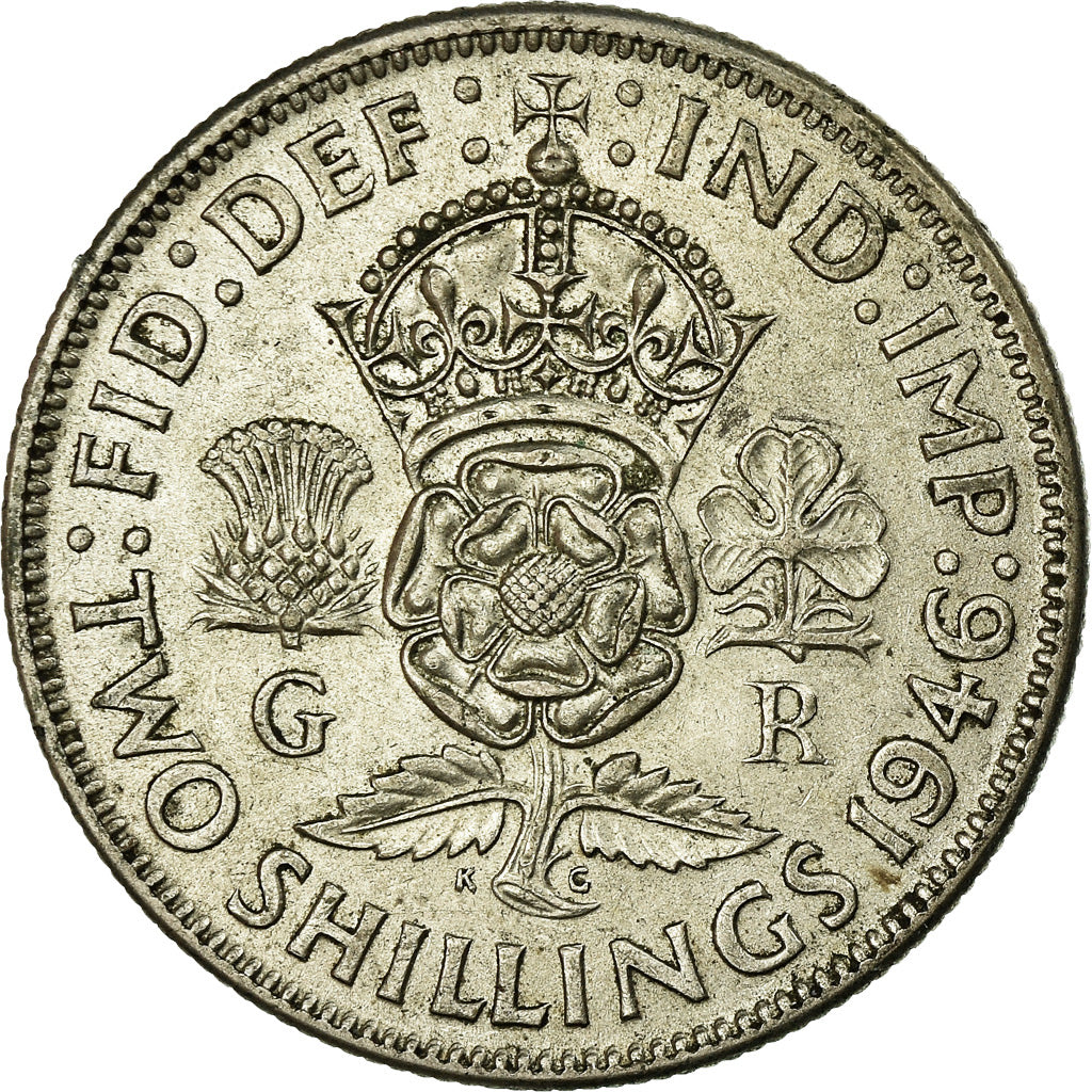Coin, Great Britain, George VI, Florin, Two Shillings, 1946, EF(40-45), Silver