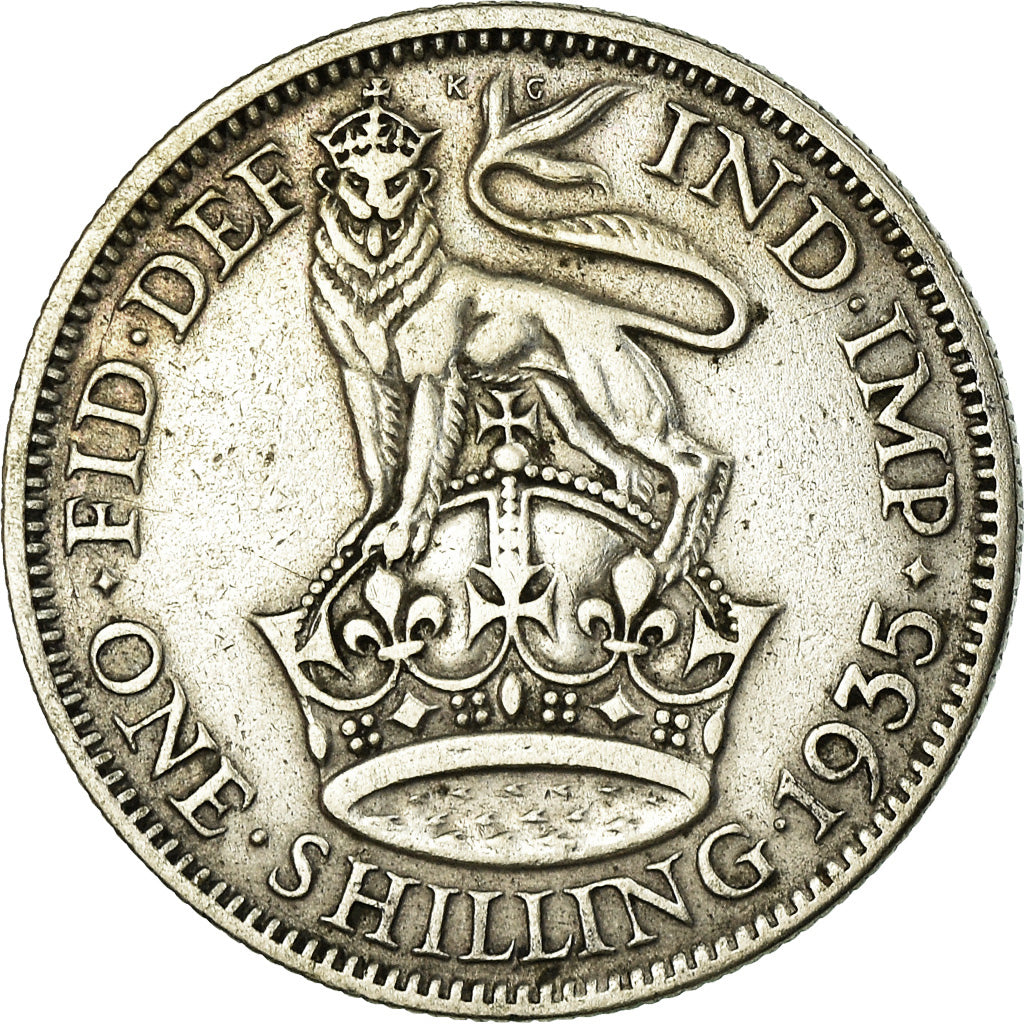 Coin, Great Britain, George V, Shilling, 1935, EF(40-45), Silver, KM:833