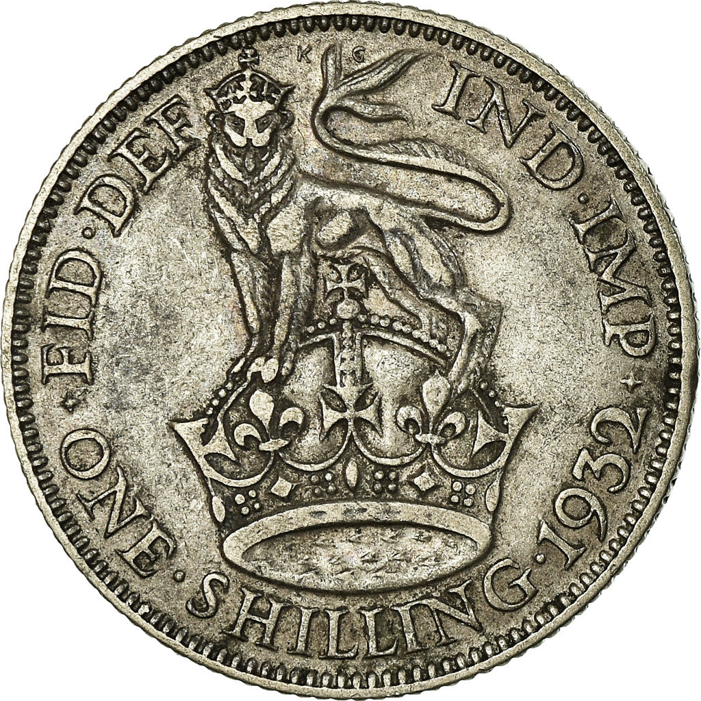 Coin, Great Britain, George V, Shilling, 1932, EF(40-45), Silver, KM:833