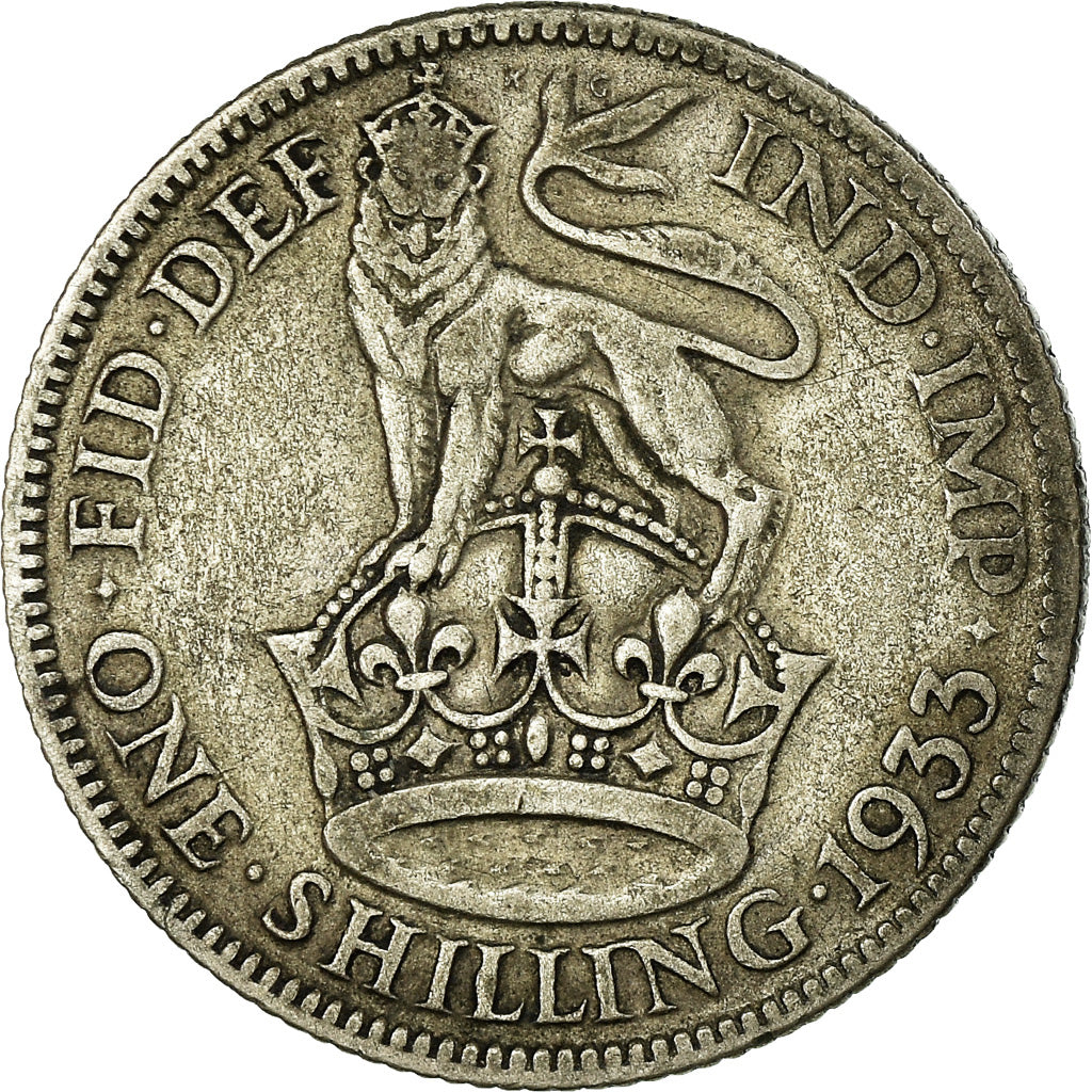 Coin, Great Britain, George V, Shilling, 1933, EF(40-45), Silver, KM:833