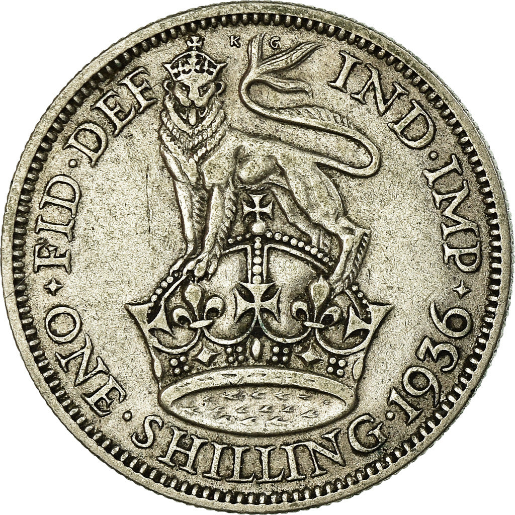 Coin, Great Britain, George V, Shilling, 1936, EF(40-45), Silver, KM:833