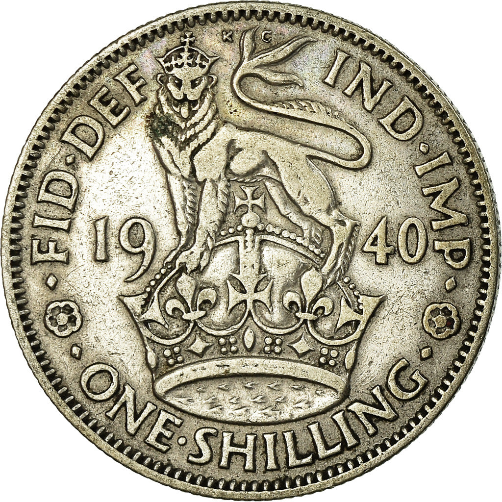 Coin, Great Britain, George VI, Shilling, 1940, EF(40-45), Silver, KM:853
