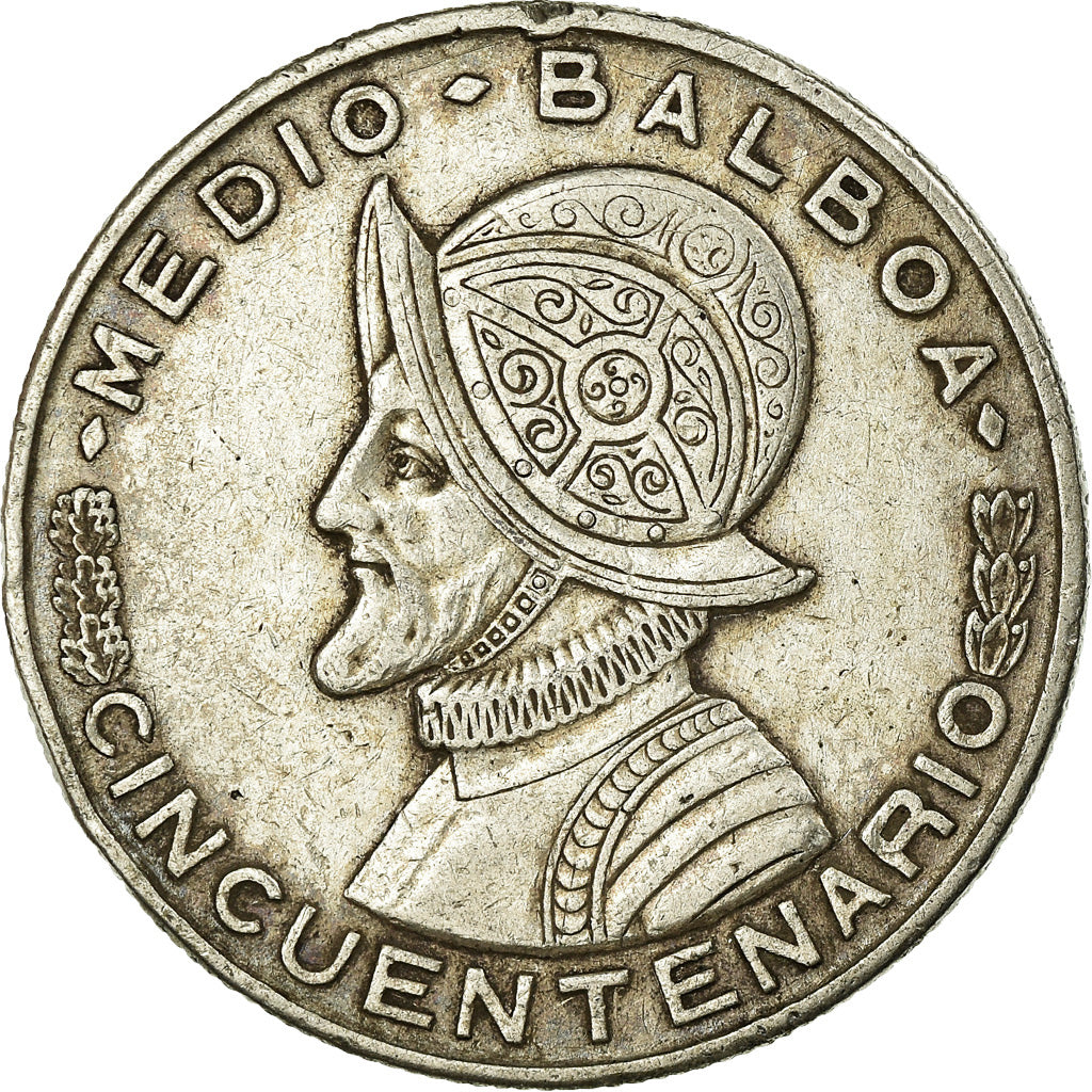 Coin, Panama, 1/2 Balboa, 1953, EF(40-45), Silver, KM:20