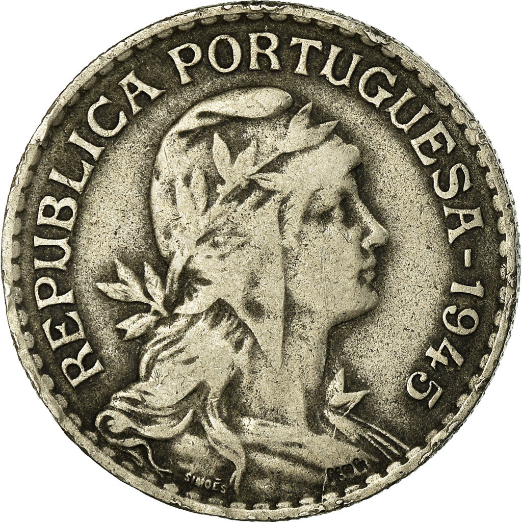 Münze, Portugal, Escudo, 1945, S+, Copper-nickel, KM:578
