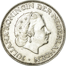 Coin, Netherlands, Juliana, 2-1/2 Gulden, 1962, EF(40-45), Silver, KM:185
