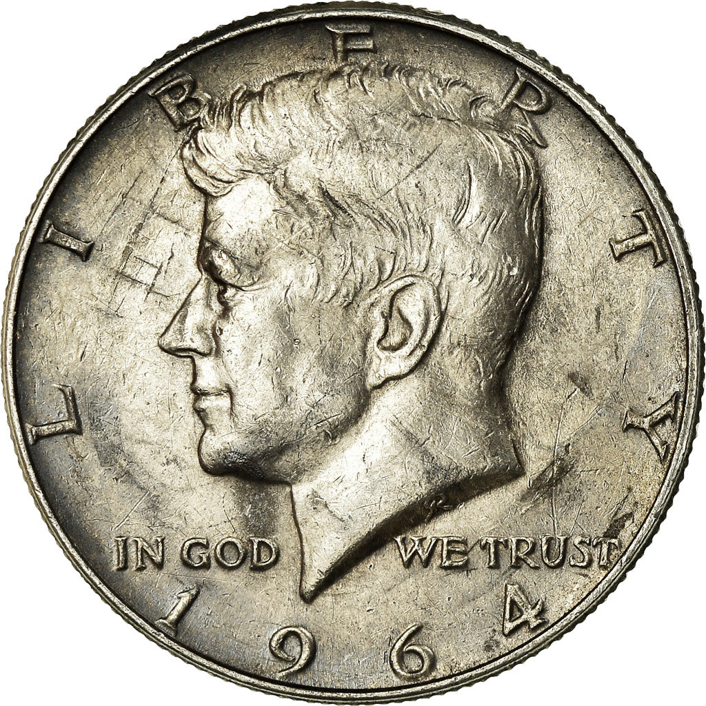 Coin, United States, Kennedy Half Dollar, Half Dollar, 1964, U.S. Mint