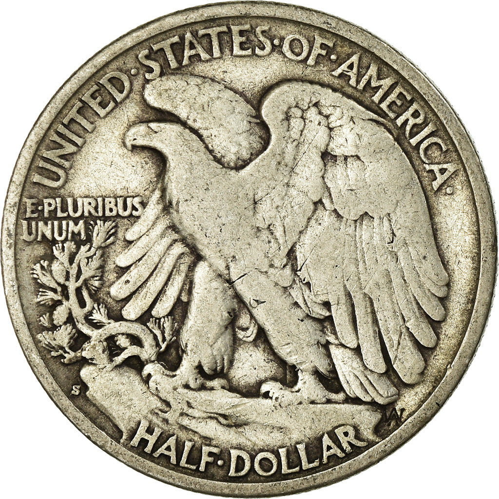 Coin, United States, Walking Liberty Half Dollar, Half Dollar, 1940, U.S. Mint