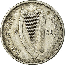 Coin, IRELAND REPUBLIC, Shilling, 1928, EF(40-45), Silver, KM:6