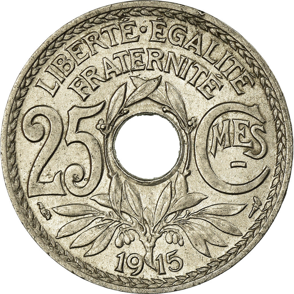 Coin, France, Lindauer, 25 Centimes, 1915, AU(55-58), Nickel, KM:867