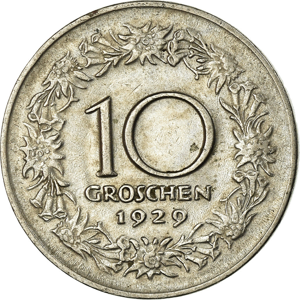 Coin, Austria, 10 Groschen, 1929, EF(40-45), Copper-nickel, KM:2838