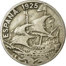 Coin, Spain, Alfonso XIII, 25 Centimos, 1925, Madrid, VF(30-35), Copper-nickel