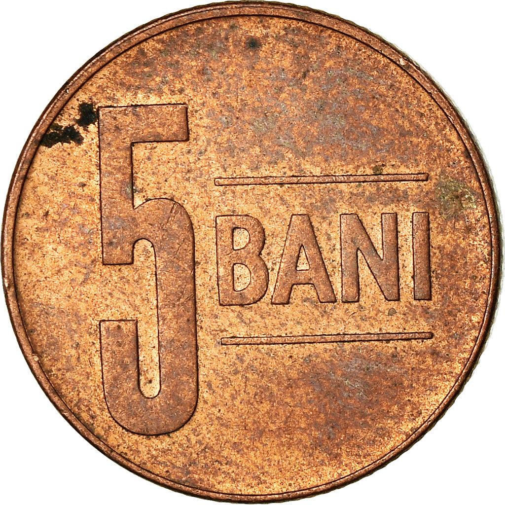 Moeda, Roménia, 5 Bani, 2015, EF(40-45), Aço Cromado a Cobre