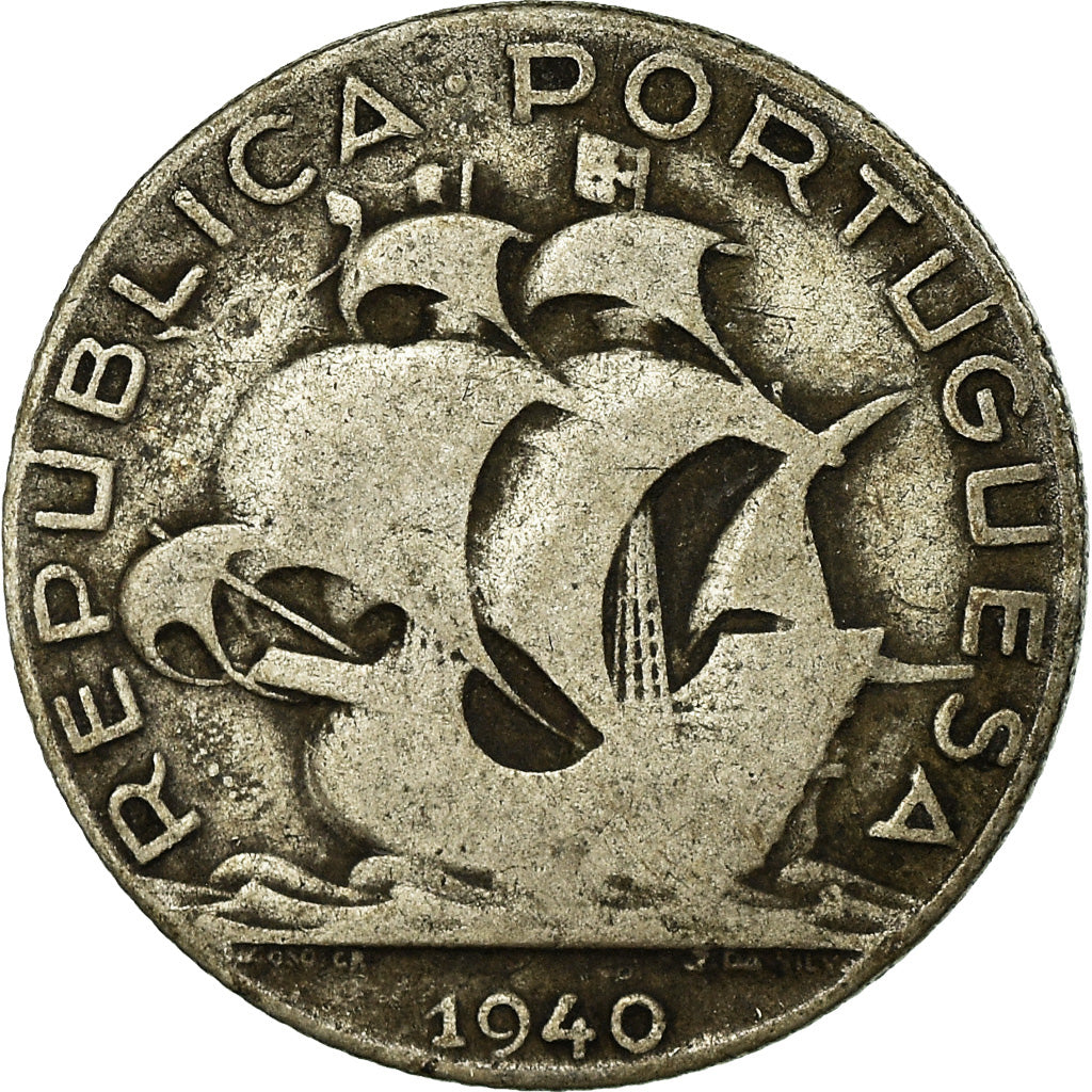 Coin, Portugal, 2-1/2 Escudos, 1940, VF(20-25), Silver, KM:580
