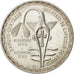 Coin, West African States, 5000 Francs, 1982, AU(55-58), Silver, KM:11