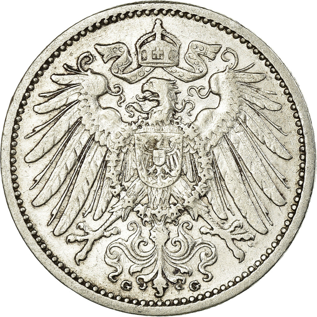 Moneta, GERMANIA - IMPERO, Wilhelm II, Mark, 1908, Karlsruhe, BB, Argento, KM:14