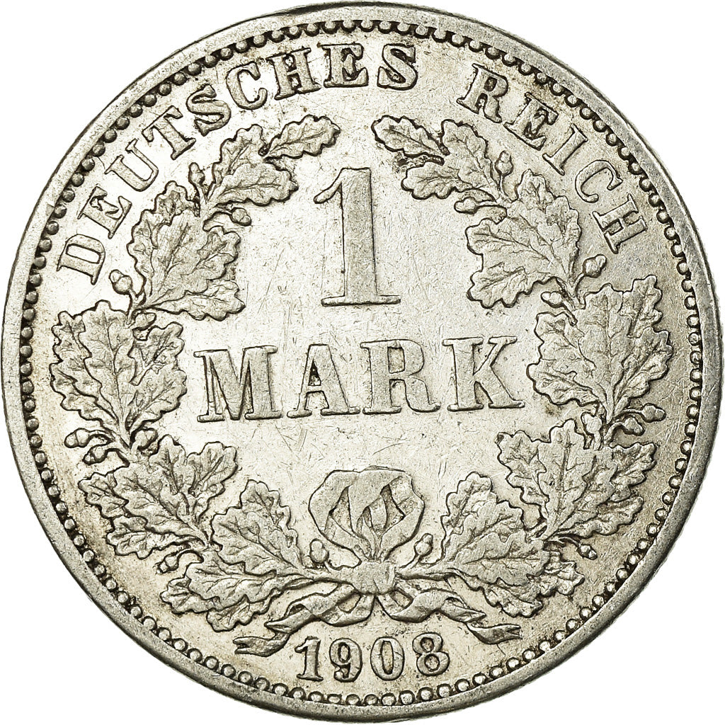 Moneta, GERMANIA - IMPERO, Wilhelm II, Mark, 1908, Karlsruhe, BB, Argento, KM:14