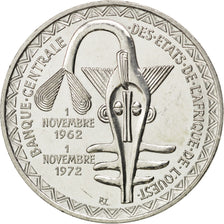 WEST AFRICAN STATES, 500 Francs, 1972, KM #7, AU(55-58), Silver, 37, 24.97