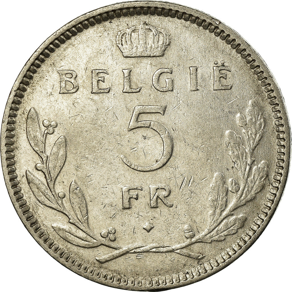 Coin, Belgium, 5 Francs, 5 Frank, 1936, EF(40-45), Nickel, KM:109.1