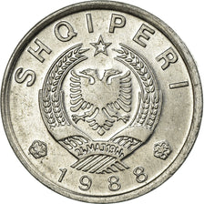 Moneta, Albania, 10 Qindarka, 1988, Rome, BB, Alluminio, KM:60
