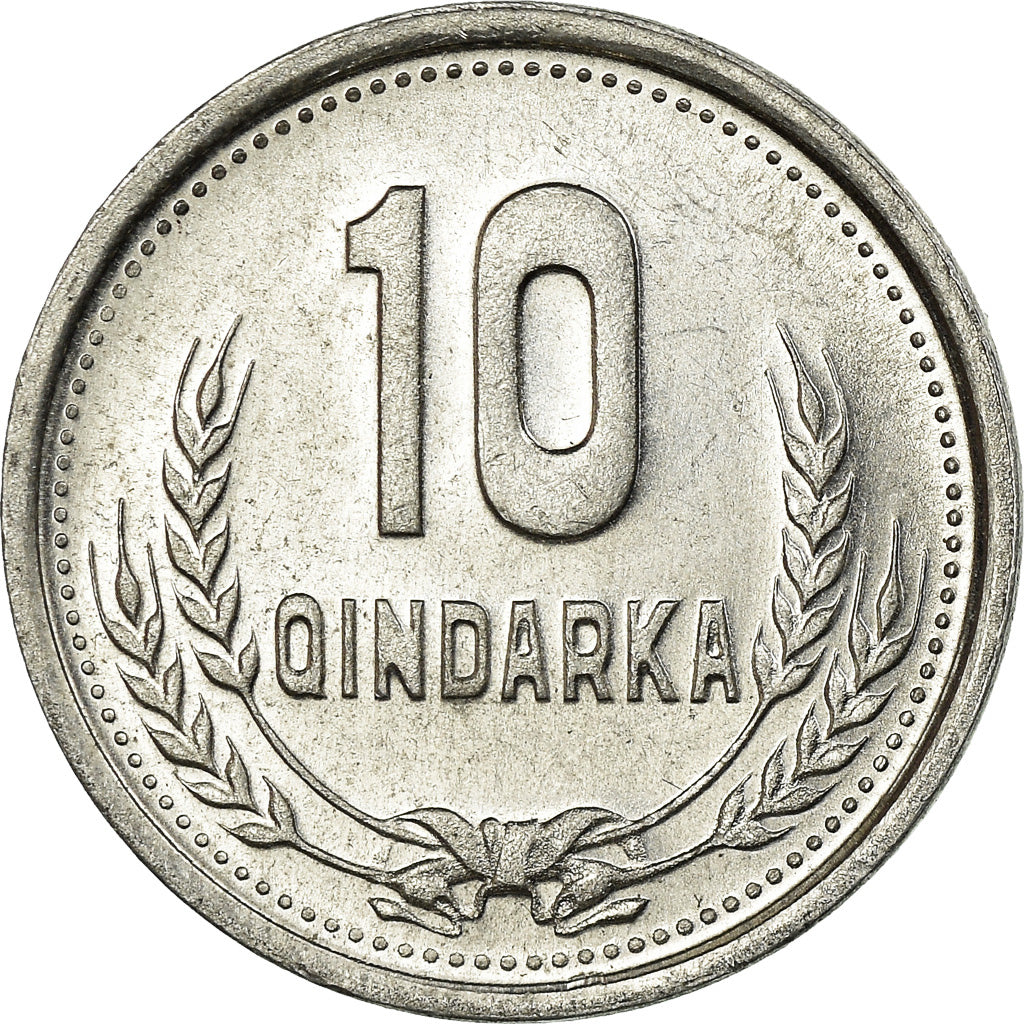 Moneta, Albania, 10 Qindarka, 1988, Rome, BB, Alluminio, KM:60